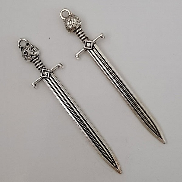 Breloque &Eacute;p&eacute;e Hache de Guerre N&deg;02 Argent