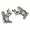 Breloque &eacute;cureuil 3D Argent N&deg;01 27 X 17 mm