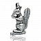 Breloque &eacute;cureuil 3D Argent N&deg;01 27 X 17 mm