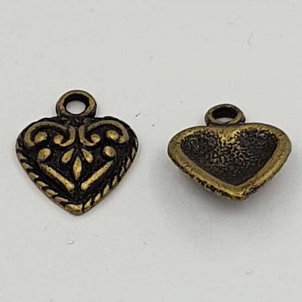 Breloques C&oelig;ur N&deg;30 Bronze