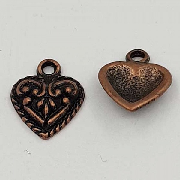 Breloques C&oelig;ur N&deg;30 Cuivre