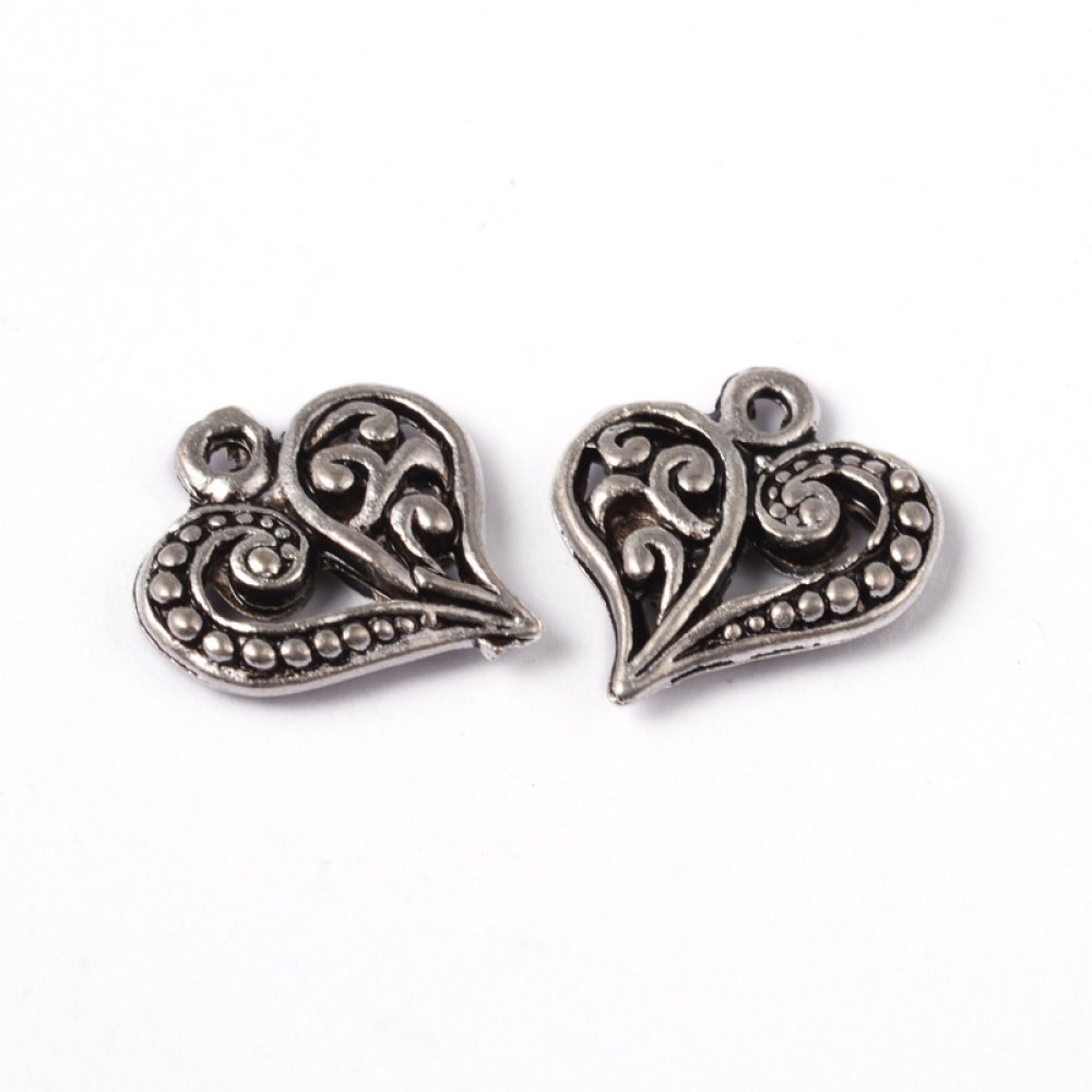 Breloques C&oelig;ur N&deg;40-01 Argent