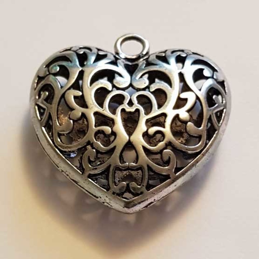 Breloques C&oelig;ur N&deg;43 Argent