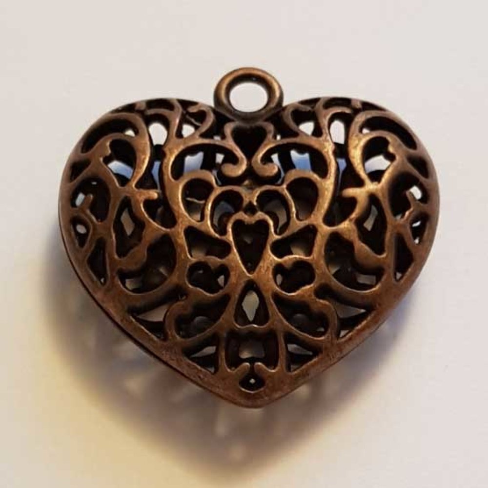 Breloques C&oelig;ur N&deg;43 Bronze