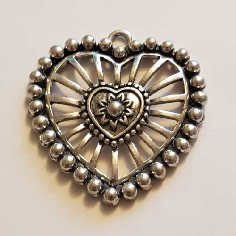 Breloques C&oelig;ur N&deg;46 Argent