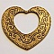 Breloques C&oelig;ur N&deg;49 Bronze Vieil Or