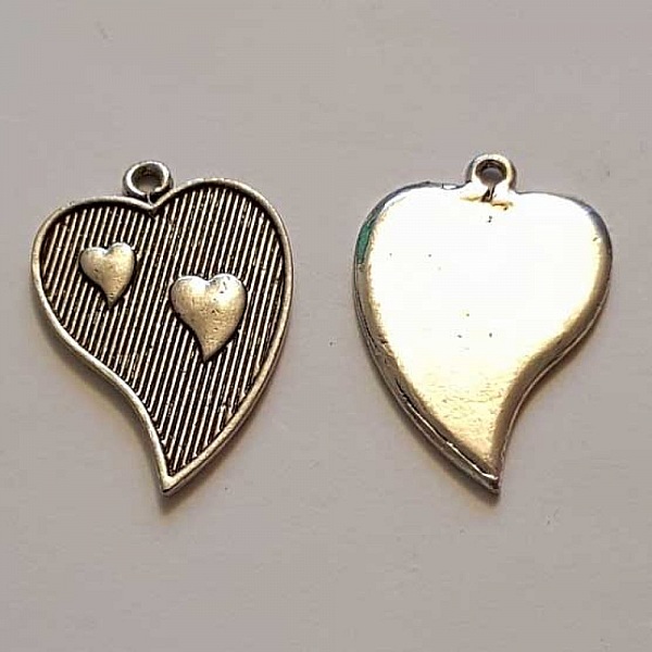 Breloques C&oelig;ur N&deg;59 Argent
