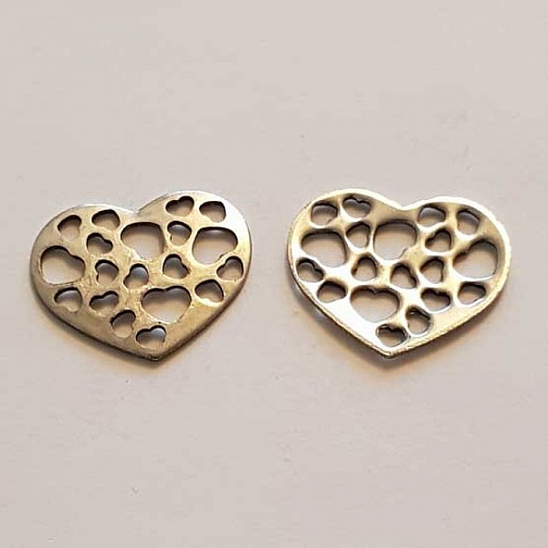 Breloques C&oelig;ur N&deg;64 Argent