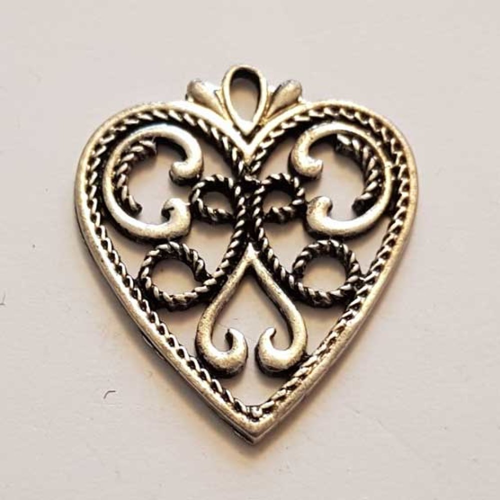 Breloques C&oelig;ur N&deg;67 Argent