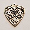 Breloques C&oelig;ur N&deg;67 Argent
