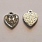 Breloques C&oelig;ur N&deg;73 Argent et Strass
