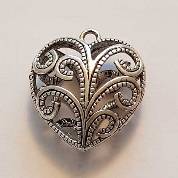 Breloques C&oelig;ur N&deg;75 Argent