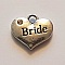 Breloques C&oelig;ur N&deg;78 Argent et Strass