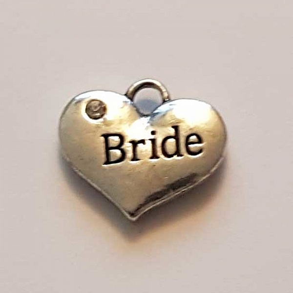 Breloques C&oelig;ur N&deg;78 Argent et Strass