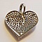 Breloques C&oelig;ur N&deg;86 Broche C&oelig;ur Argent
