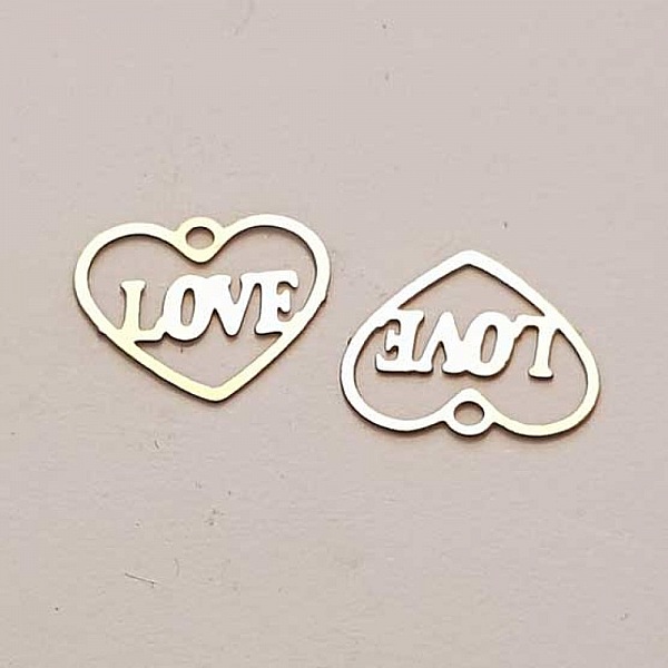 Breloques C&oelig;ur N&deg;87 C&oelig;ur Argent Love