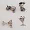Breloques Verre N&deg;03 Lot de 4 Pi&egrave;ces.