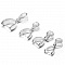 B&eacute;li&egrave;re &agrave; pincer en Acier Inoxydable 2.5 x 14 mm Argent