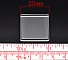 Cabochon Carr&eacute; 25 x 25 mm en verre Tuile transparent N&deg;29
