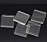 Cabochon Carr&eacute; 25 x 25 mm en verre Tuile transparent N&deg;29