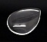 Cabochon Goutte 18 x 25 mm en verre loupe transparent N&deg;25