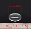 Cabochon Ovale 10 x 14 mm x 2 pi&egrave;ces en verre loupe transparent N&deg;16
