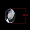 Cabochon Ovale 15 x 20 mm en verre loupe transparent N&deg;18 par 2 pi&egrave;ce