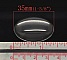 Cabochon Ovale 25 x 35 mm en verre loupe transparent N&deg;20