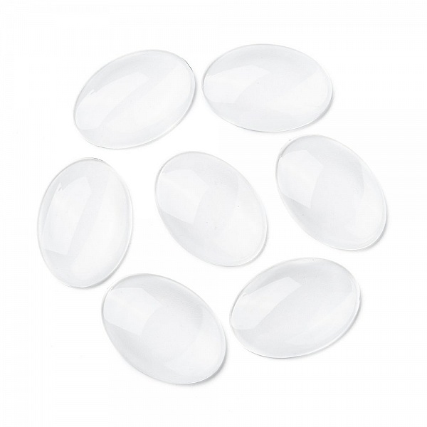 Cabochon Ovale 25 x 35 mm en verre loupe transparent N&deg;20