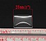Cabochon Rectangle 18 x 25 mm en verre loupe transparent N&deg;29