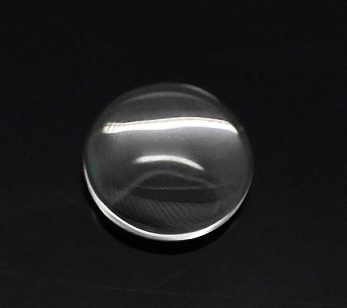 Cabochon Rond 12 mm en verre loupe transparent N&deg;03