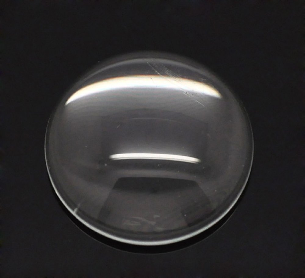 Cabochon Rond 14 mm en verre loupe transparent N&deg;04