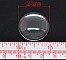 Cabochon Rond 25 mm en verre loupe transparent N&deg;11 standard