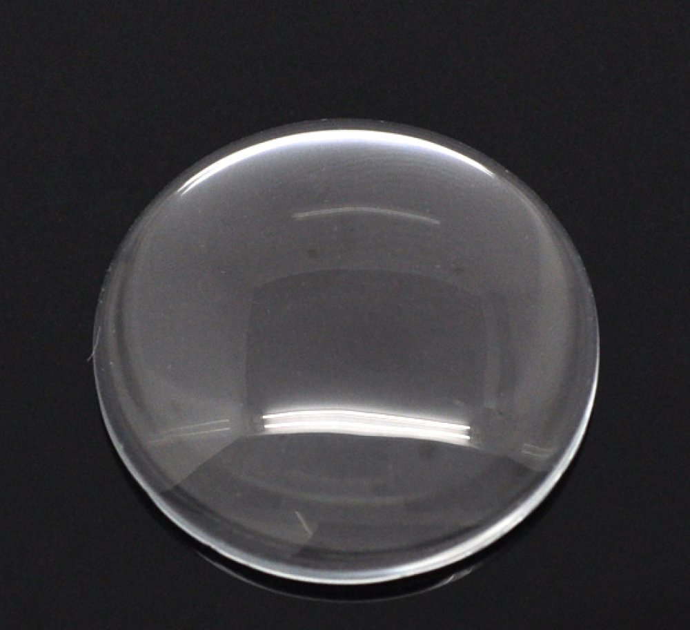 Cabochon Rond 30 mm en verre Loupe transparent N&deg;13