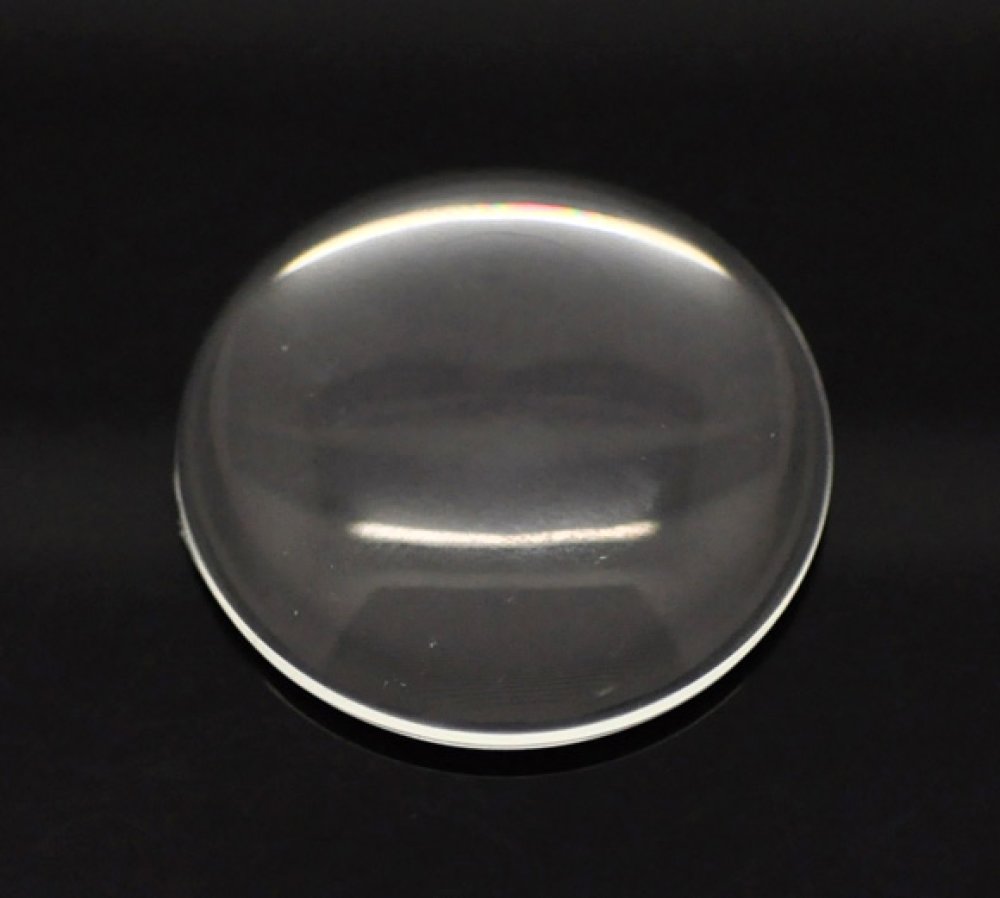 Cabochon Rond 35 mm en verre Loupe transparent N&deg;14