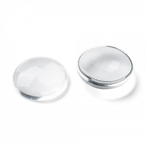 Cabochon Rond 40 mm en verre transparent R016-40