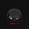 Cabochon Rond 58 mm en verre transparent