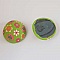 Cabochon p&acirc;te polym&egrave;re 30 mm Fleur Vert N&deg;01