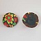 Cabochon p&acirc;te polym&egrave;re 20 mm Fleur Marron N&deg;06