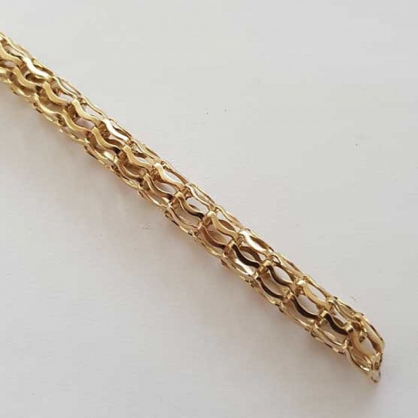 Chaine Tube r&eacute;sille 6 mm Dor&eacute;