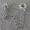 Chaînette de sécurité argentée pour bracelet type charms.