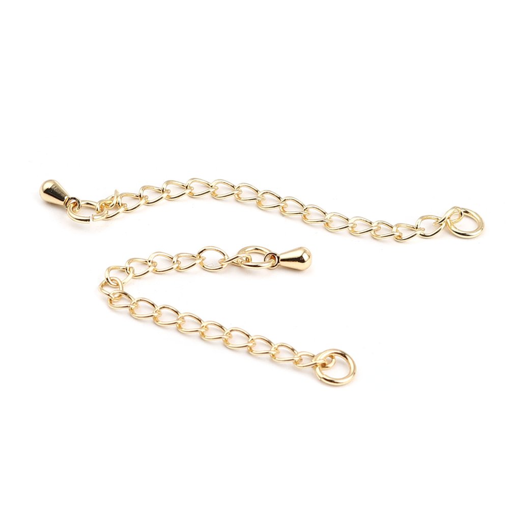 Cha&icirc;ne d'Extension Pour Collier Bracelet en Cuivre Plaqu&eacute; OR