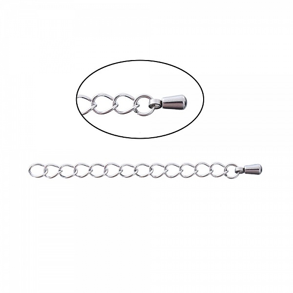 Cha&icirc;ne d'Extension Pour Collier Bracelet en Acier Inoxydable 6 cm N&deg;02