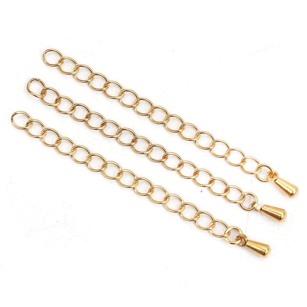 Cha&icirc;ne d'Extension Pour Collier Bracelet en Acier Inoxydable 6 cm N&deg;03 Dor&eacute;