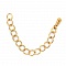 Cha&icirc;ne d'Extension Pour Collier Bracelet en Acier Inoxydable 6 cm N&deg;03 Dor&eacute;