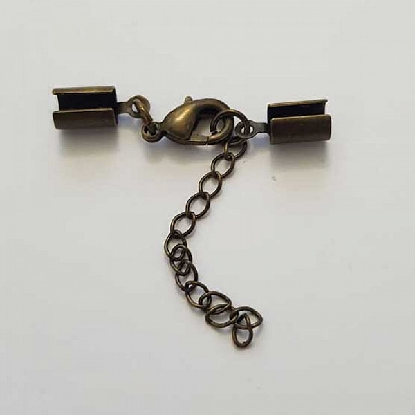 Cha&icirc;ne d'Extension et fermoir mousqueton Bronze 06
