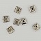 Clous rivet &agrave; griffes Carr&eacute; 09 mm Argent 20 pi&egrave;ces