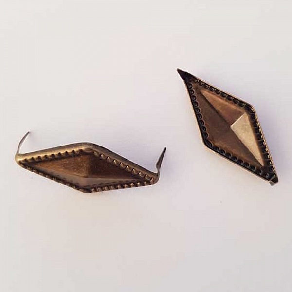 Clous rivet &agrave; griffes 26 x 11 mm Bronze 10 pi&egrave;ces