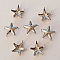 Clous rivet &agrave; griffes Etoile 10 mm Argent 10 pi&egrave;ces