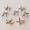 Clous rivet &agrave; griffes Etoile 10 mm Argent 10 pi&egrave;ces